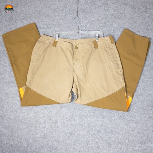 Cabela's Hunting Pants Brown Upland Brush Double Knee Suspender Men's 20/20 - Picture 9 of 14